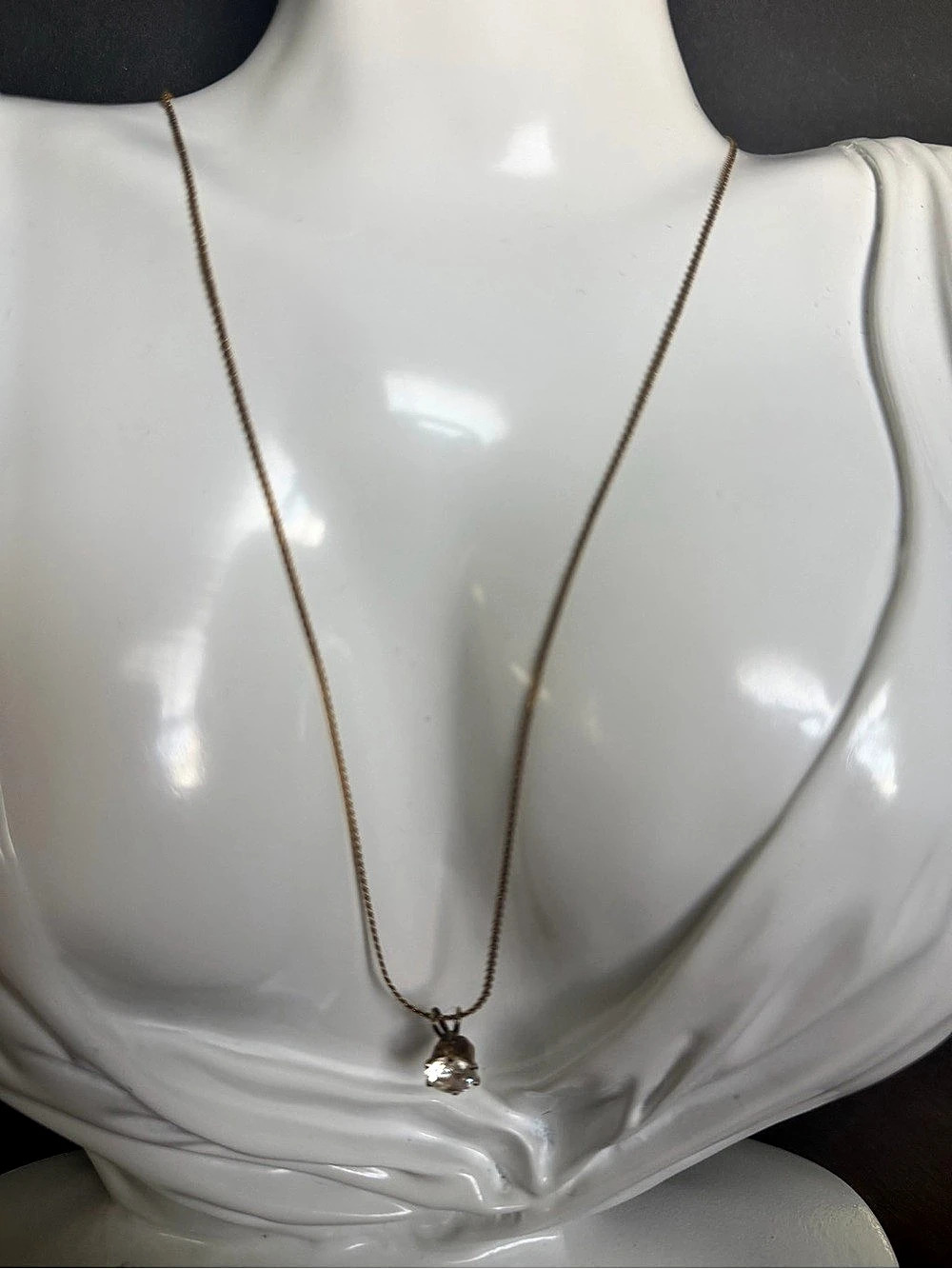 Gold-Tone Crystal Pendant Necklace